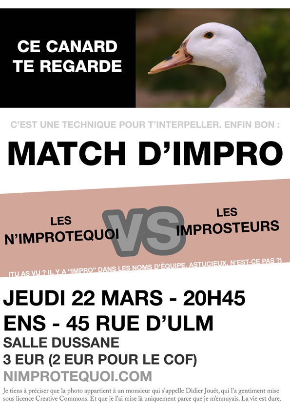 Affiche du match du 22 mars 2012