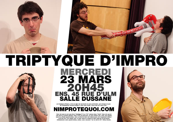 Affiche du triptyque d'impro du 23 mars 2011