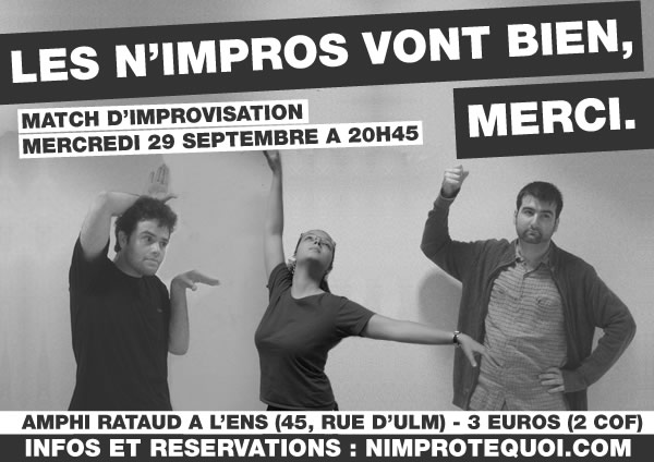 Affiche match d'impro 29 septembre 2010