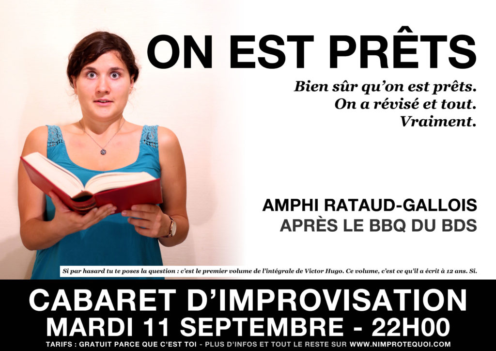 cabaret d'improvisation du mardi 11 septembre 2018 - n'improtequoi