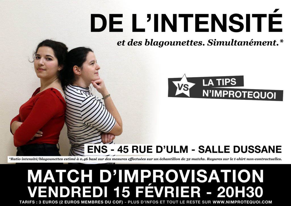 match d'improvisation - tips - n'improtequoi - vendredi 15 février 2019 à 20h30