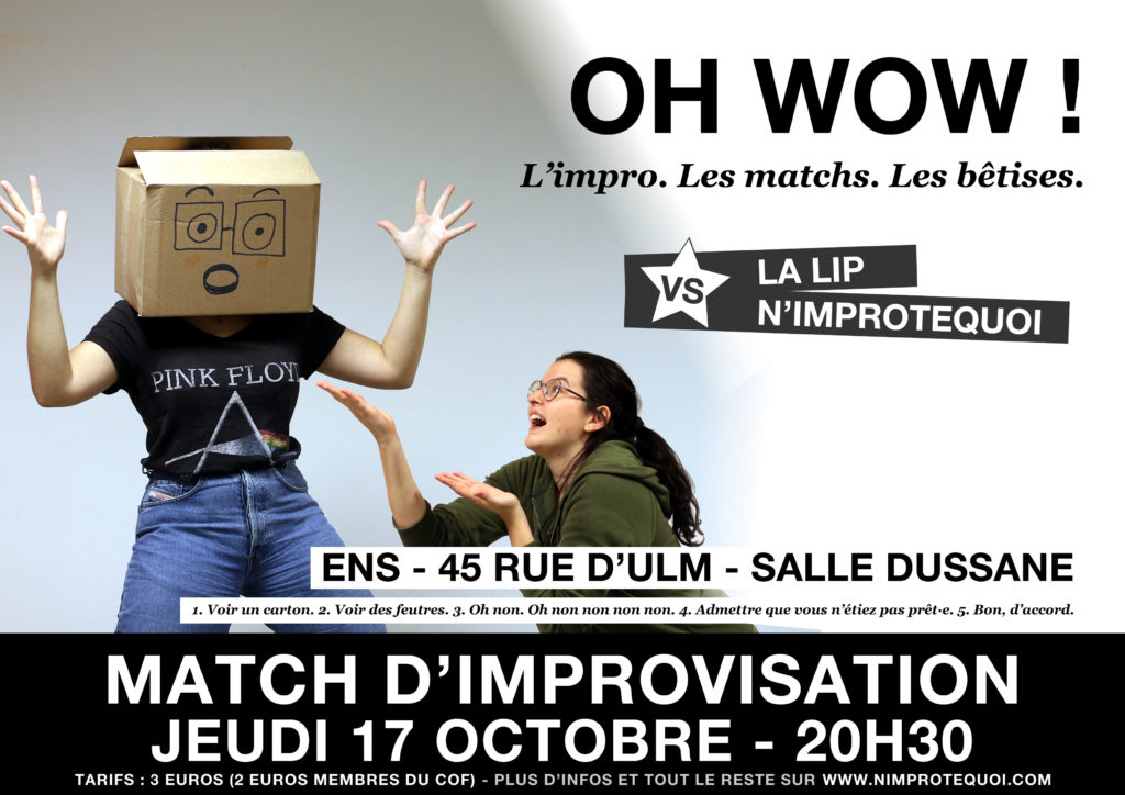 match d'improvisation LIP n'improtequoi 17 octobre 2019